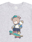 Grey Marle Skater Hux Long Sleeve Tee