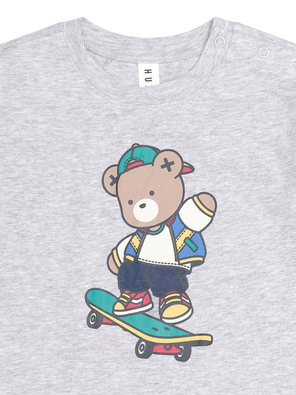 Grey Marle Skater Hux Long Sleeve Tee