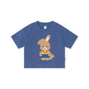 Blue Color Block Bunny Tee