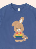Blue Color Block Bunny Tee