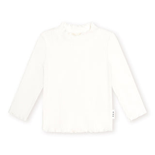 White Ribbed Skivvy Mockneck