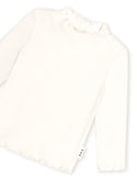 White Ribbed Skivvy Mockneck