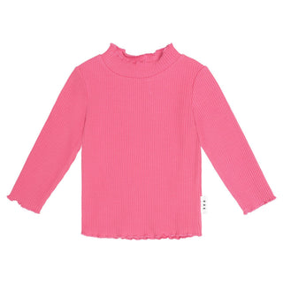 Cherry Ribbed Skivvy Mockneck