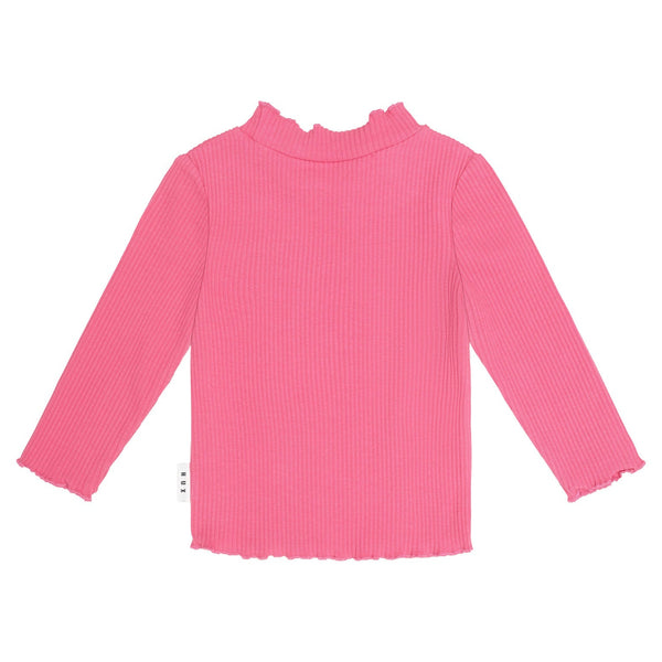 Cherry Ribbed Skivvy Mockneck