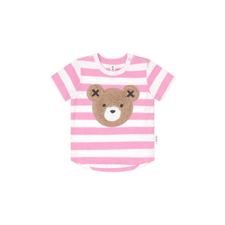 Pink and White Furry Hux Stripe Tee