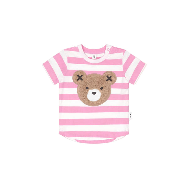 Pink and White Furry Hux Stripe Tee