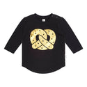 Black Foil Pretzel Long Sleeve Tee