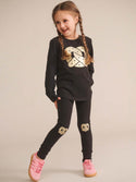 Black Foil Pretzel Long Sleeve Tee