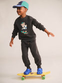 Black Skater Hux Crewneck