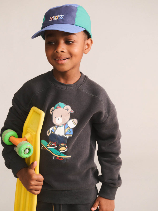 Black Skater Hux Crewneck