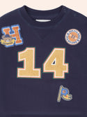 Navy Collegiate Patch Crewneck