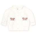 White Peekaboo Hux Cardigan