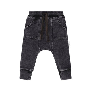 Black Denim Knit 5 Pocket Pant