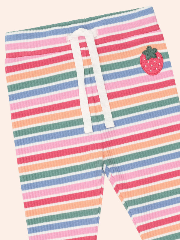 Multicolor Tutti Frutti Striped Legging