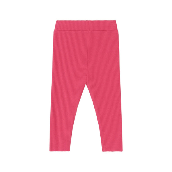Dark Pink Ribbed Legging