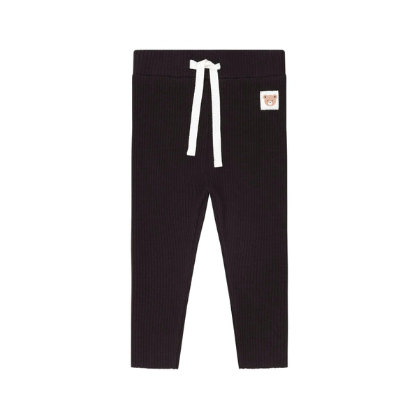 Black Ribbed Legging