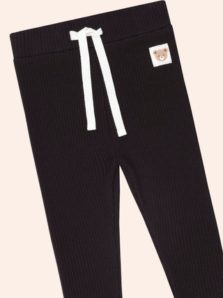 Black Ribbed Legging