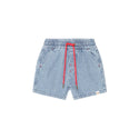 Blue Denim Striped Short