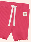 Dark Pink Ribbed Short