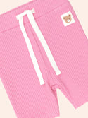 Pink Ribbed Short