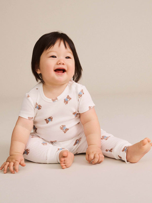 White Tumbling Bow Hux Legging