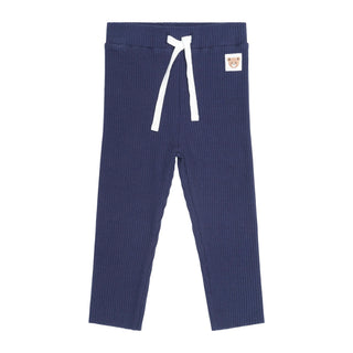 Navy Ribbed Legging