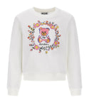 Cloud Flower Bear Print Crewneck