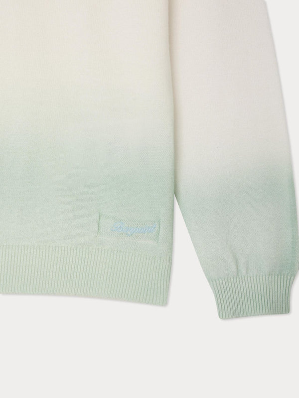 White and Green Tahar Sweater