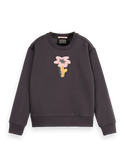 Black Flower Crewneck