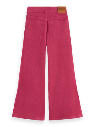 Raspberry Wide Leg Corduroy Pants