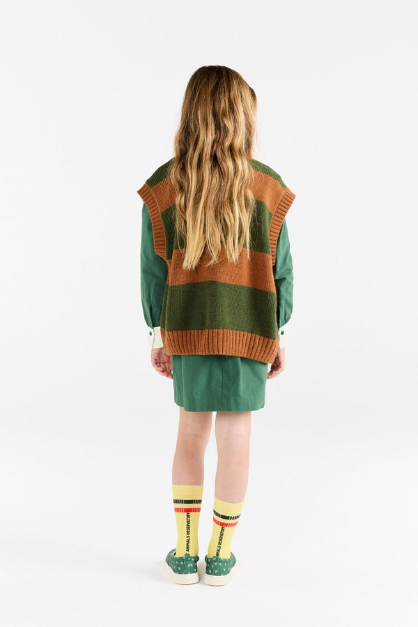 Green and Brown Blovfish Cardigan Vest