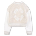 Cream Sherpa Varsity Jacket
