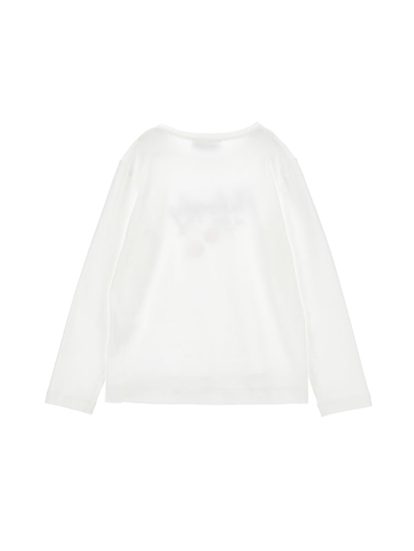 White Cherry Logo Long Sleeve Tee