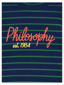 Green Striped Logo High Neck Top