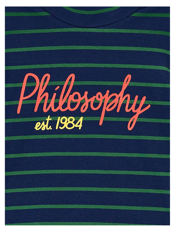Green Striped Logo High Neck Top