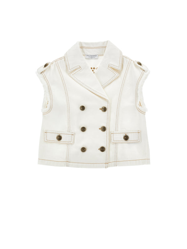 Off White Denim Vest