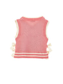Coral with Bows Sweater Vest