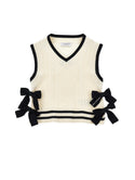 Ivory with Bows Sweater Vest