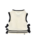 Ivory with Bows Sweater Vest