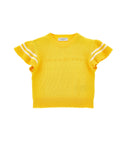 Yellow Logo Short Sleeve Sweater