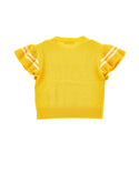 Yellow Logo Short Sleeve Sweater
