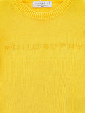 Yellow Logo Short Sleeve Sweater