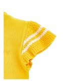 Yellow Logo Short Sleeve Sweater