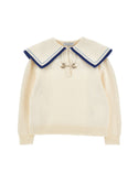 Off White Sailor Collar Knit Sweater