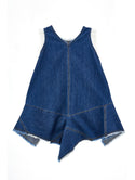 Dark Denim Asymmetrical Sleeveless Dress