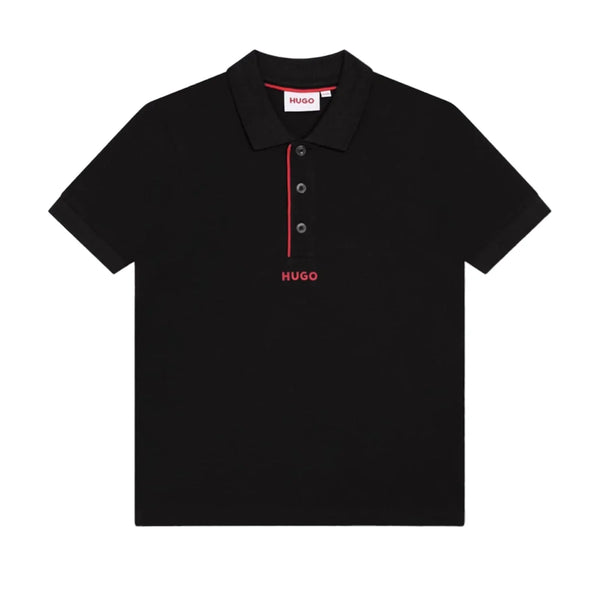 Black Short Sleeve Polo