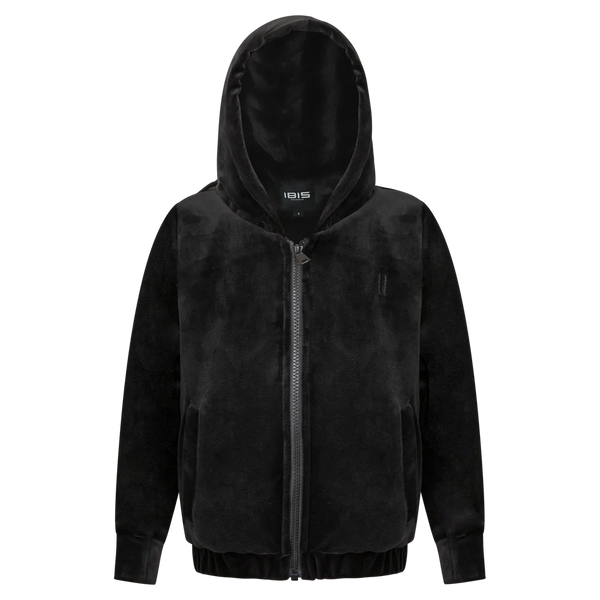 Black Velour Hoodie