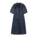Ida Navy Blue Linen Maxi Dress