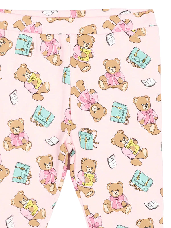 Pink Sugar Rose School Teddy Leggings