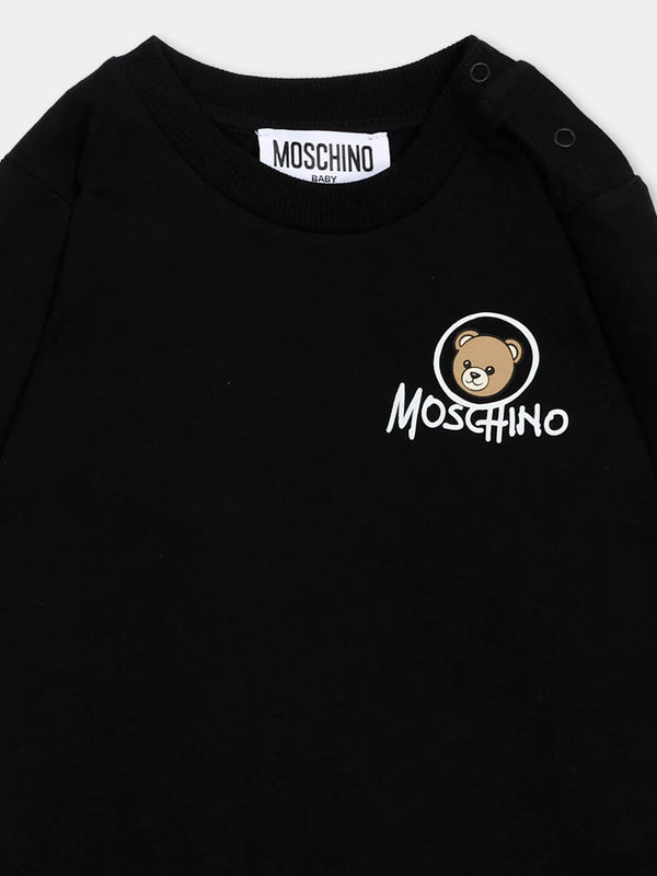 Black Logo Long Sleeve Tee